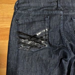 7 for all mankind low rise dojo dark wash jeans size 29 hemmed to 31”